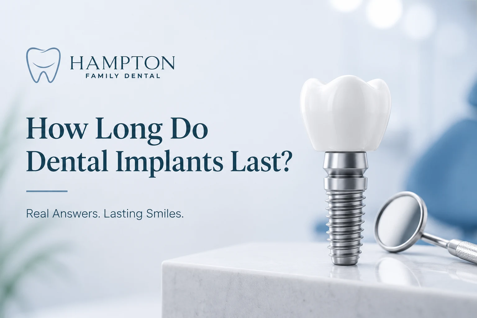 A patient discussing dental implant longevity and care with Dr. Dudhat at Hampton Family Dental in Southampton PA