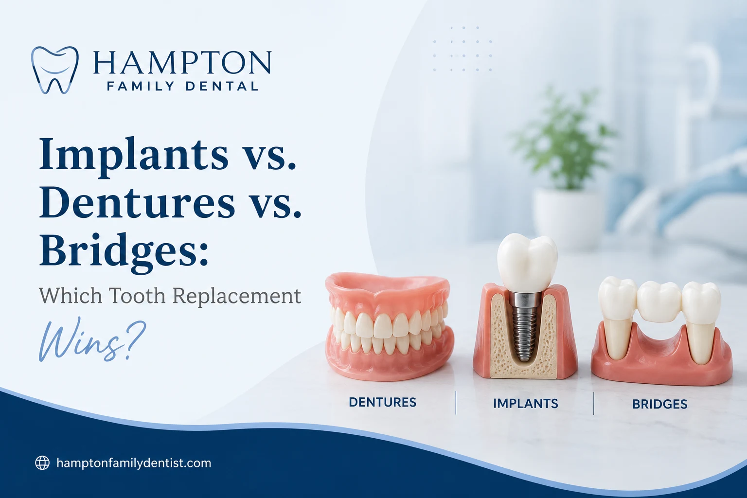 A smiling older adult discussing tooth replacement options with a dentist at Hampton Family Dental in Southampton PA